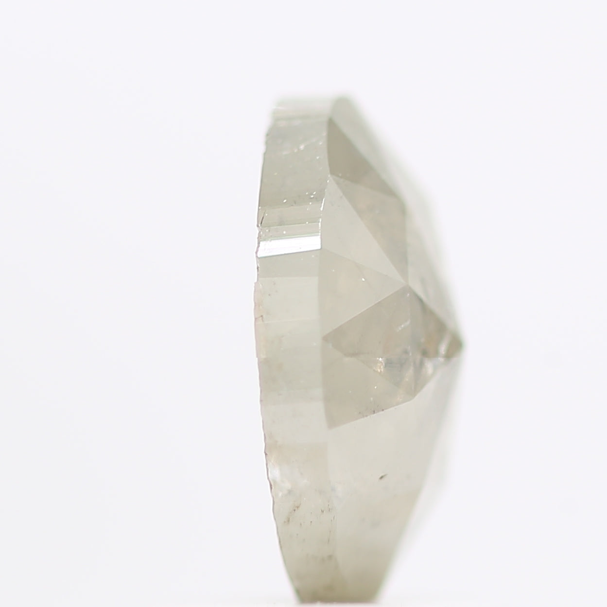 1.01 Carat Natural Oval Rose Cut Icy Diamond 7.70 MM