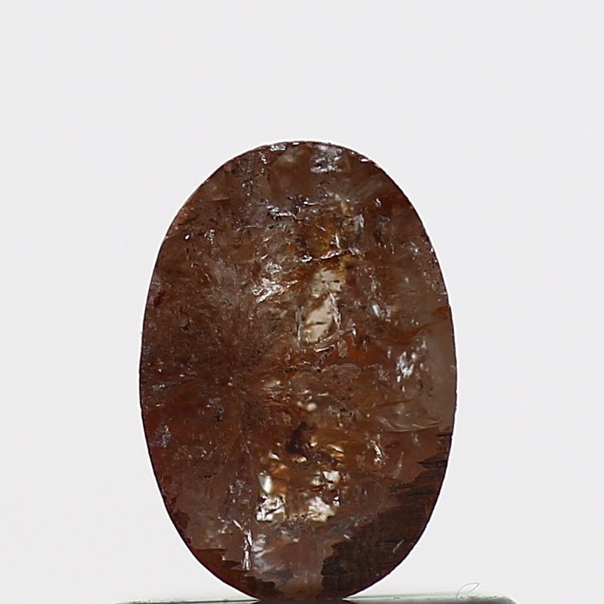 0.52 Carat Red Oval Salt and Pepper Natural Diamond 6.2 MM