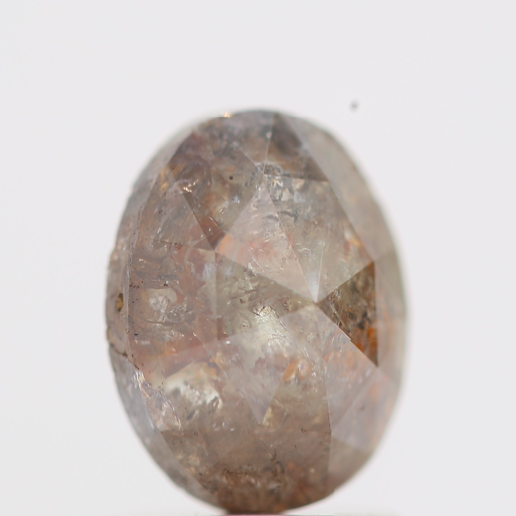 1.19 Carat Orange Gray Salt and Pepper Oval Diamond 7.50 MM