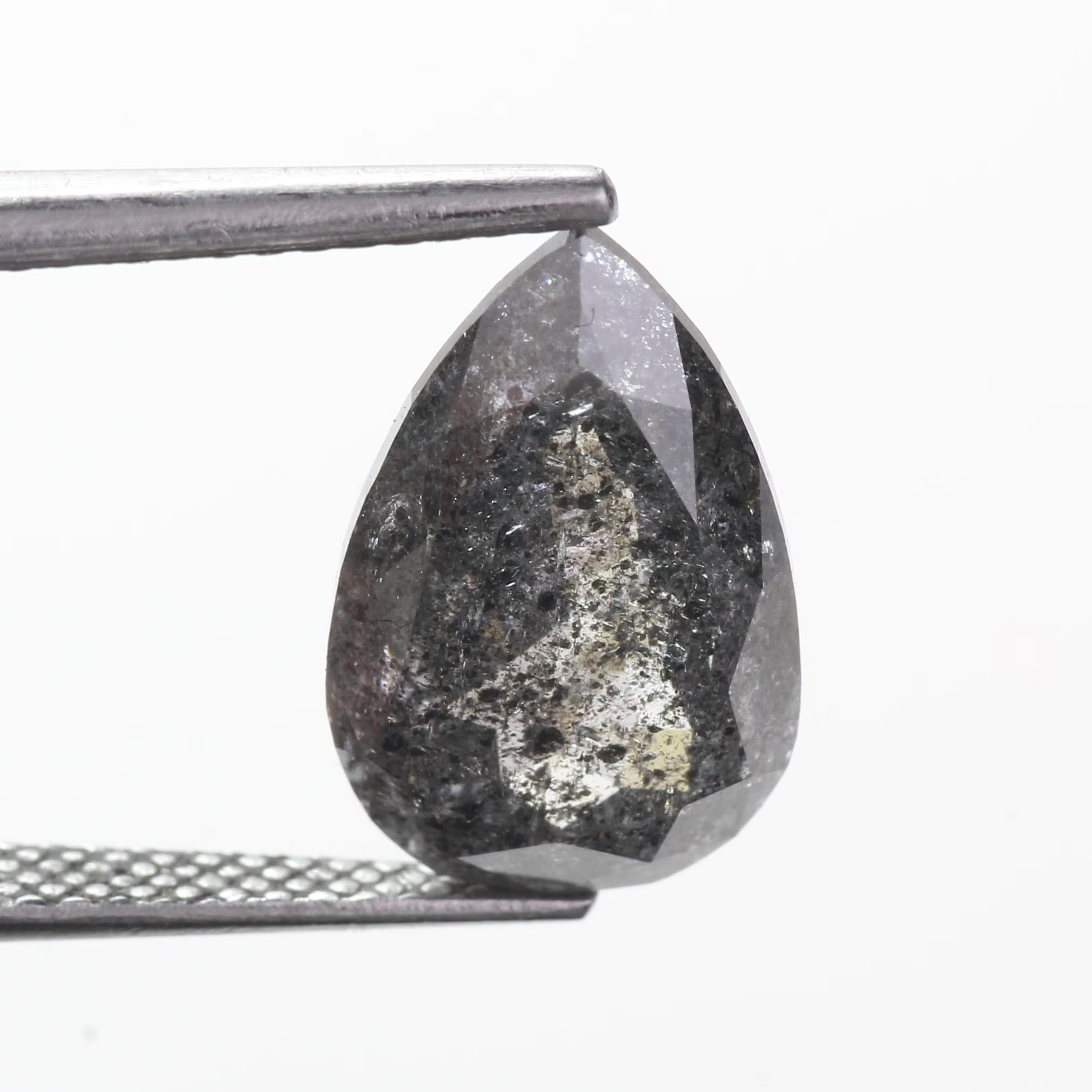 4.50 Carat Pear Salt and Pepper Diamond 13.20 MM