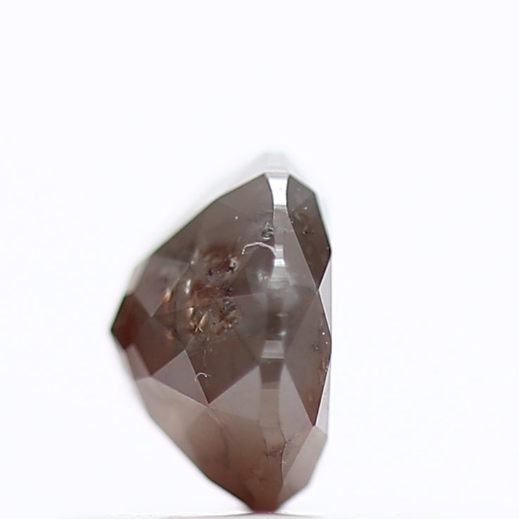 0.59 Carat Red Brilliant Rosecut Salt And Pepper Diamond 4.97 MM