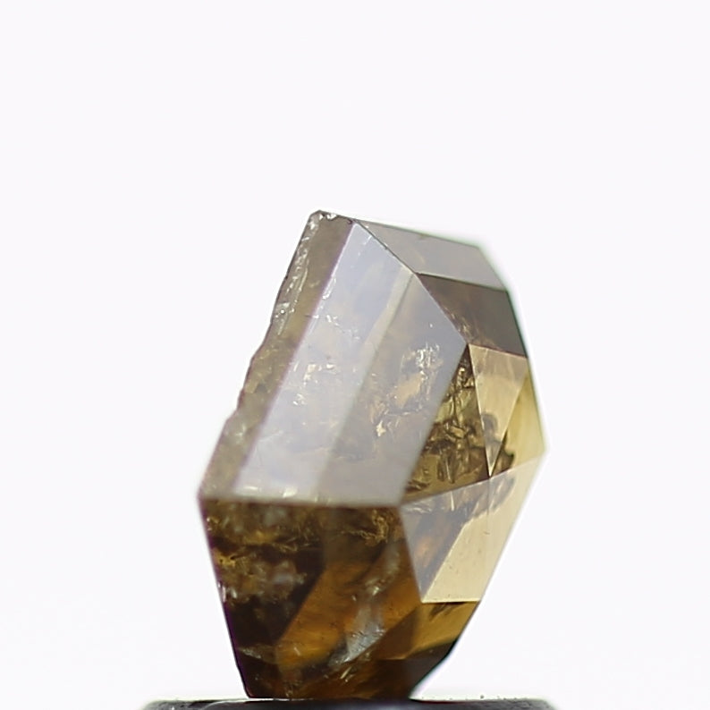 1.12 Carat Fancy Deep Brown Hexagon Salt and Pepper Diamond 7.5 MM