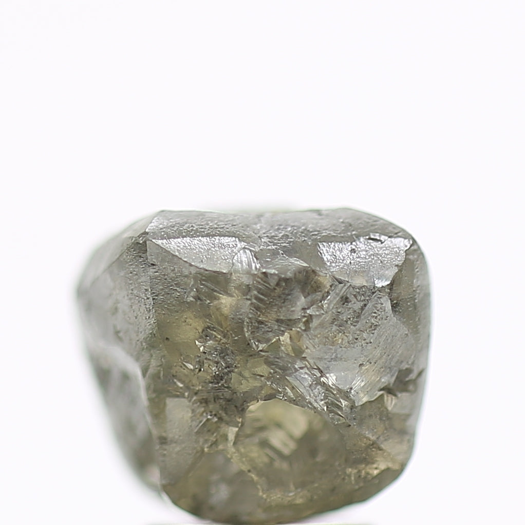 4.73 Carat Natural Grey Crystal Rough Cube Diamond 7.5 MM
