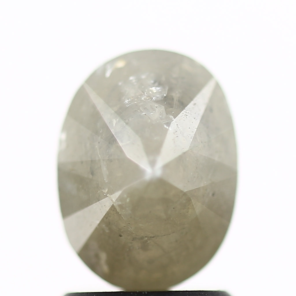 1.78 Carat Loose Oval Cut Salt and Pepper Diamond 8.11 MM