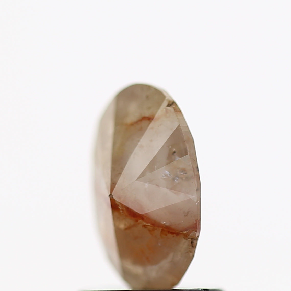 0.84 Carat Oval Brilliant Cut Orange Rustic Diamond 8 MM