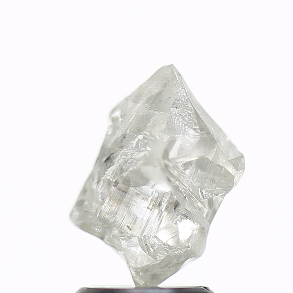 1.56 Carat Natural Fancy Grey Clear Rough Diamond 9.6 MM
