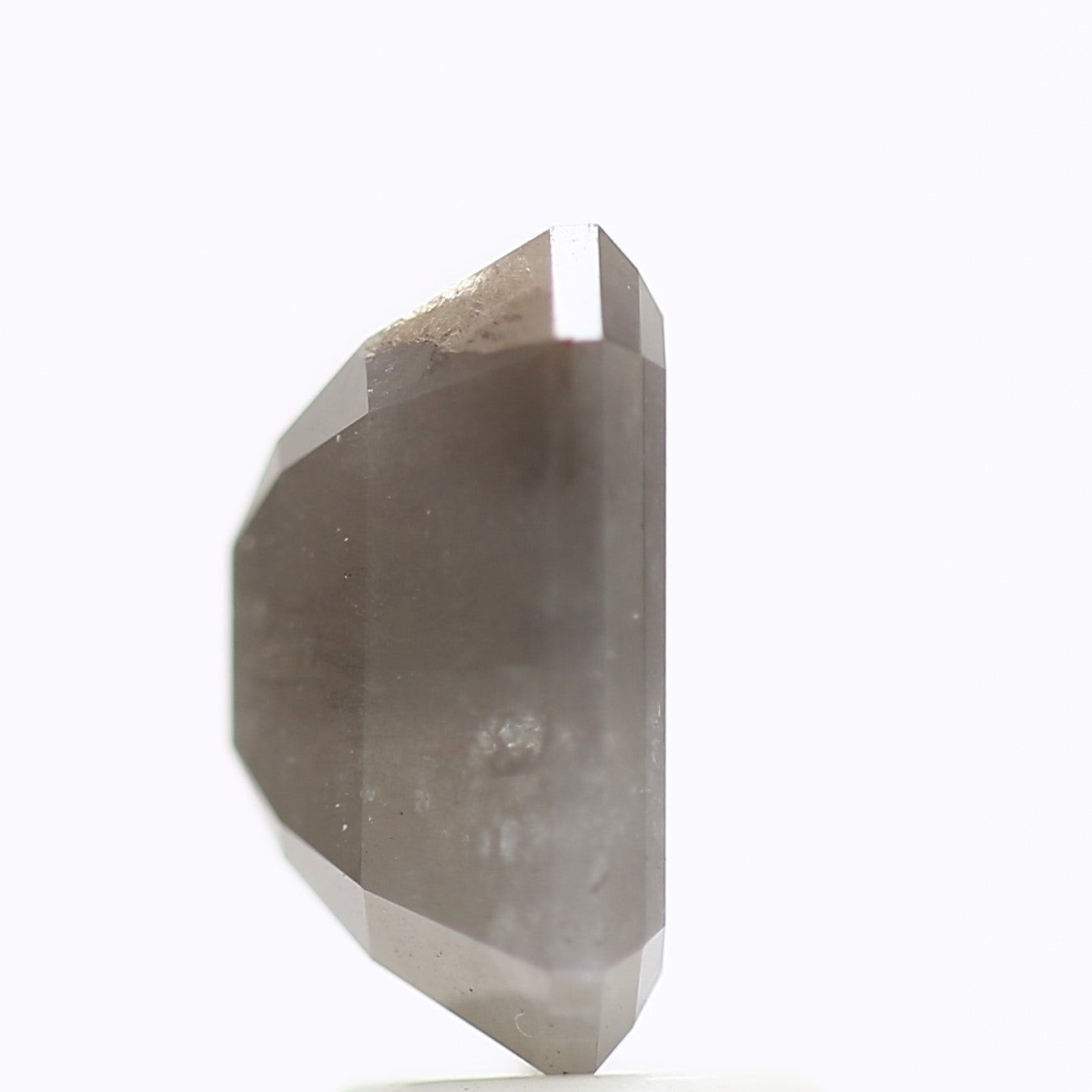 3.78 Carat Natural Emerald Loose Gray Salt And Pepper Diamond 9.94 MM