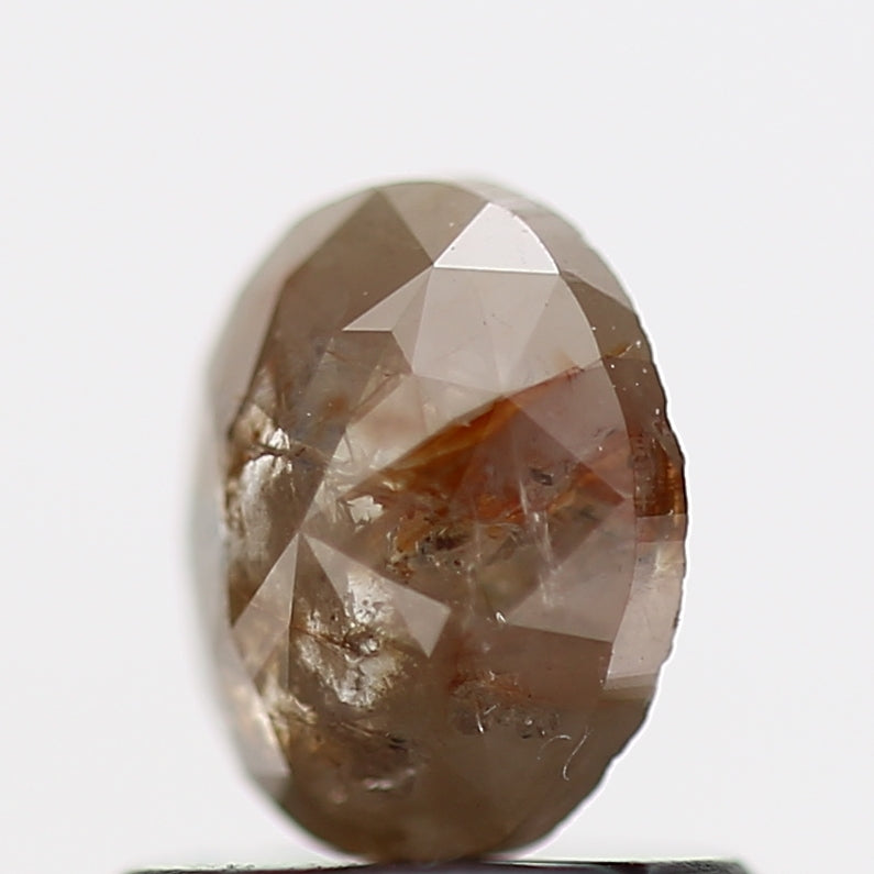 0.63 Carat Natural Oval Cut Salt and Pepper Diamond 6 MM