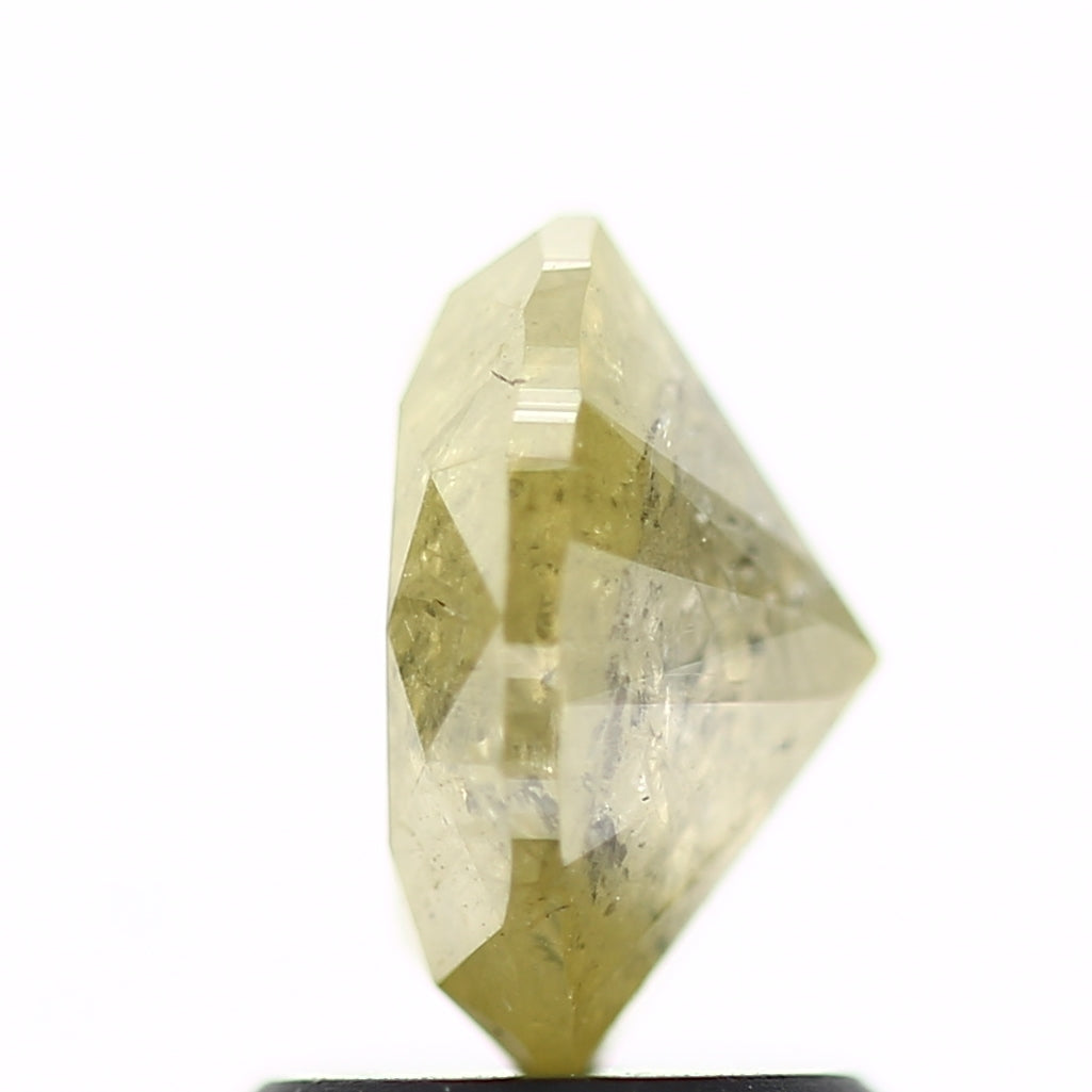 1.34 Carat Yellow Oval Cut Salt and Pepper Diamond 7.81 MM
