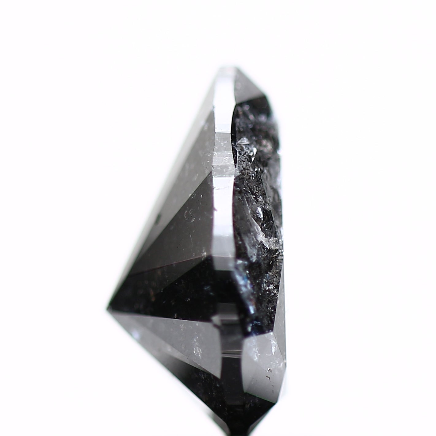 3.26 Carat Natural Pear Celestial Black Diamond For Design Ring