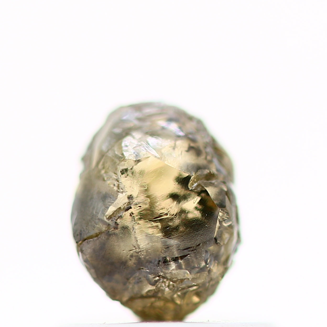 0.89 Carat Natural Fancy Champagne Brown Uncut Raw Rough Diamond 5.95 MM - Blackdiamond