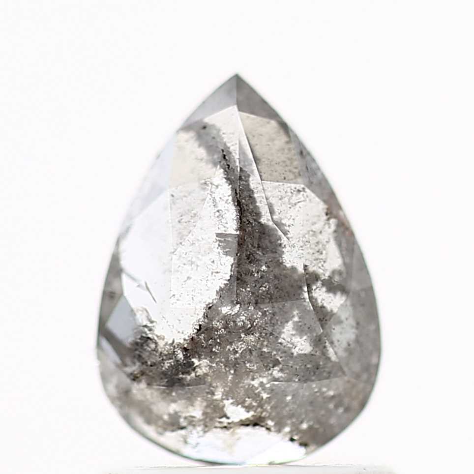 0.73 Carat Salt and Pepper Diamond Natural Gray 7.64 MM