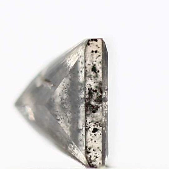 0.45 Carat 4 MM Natural Brown Princess Cut Salt and Pepper Diamond - Blackdiamond