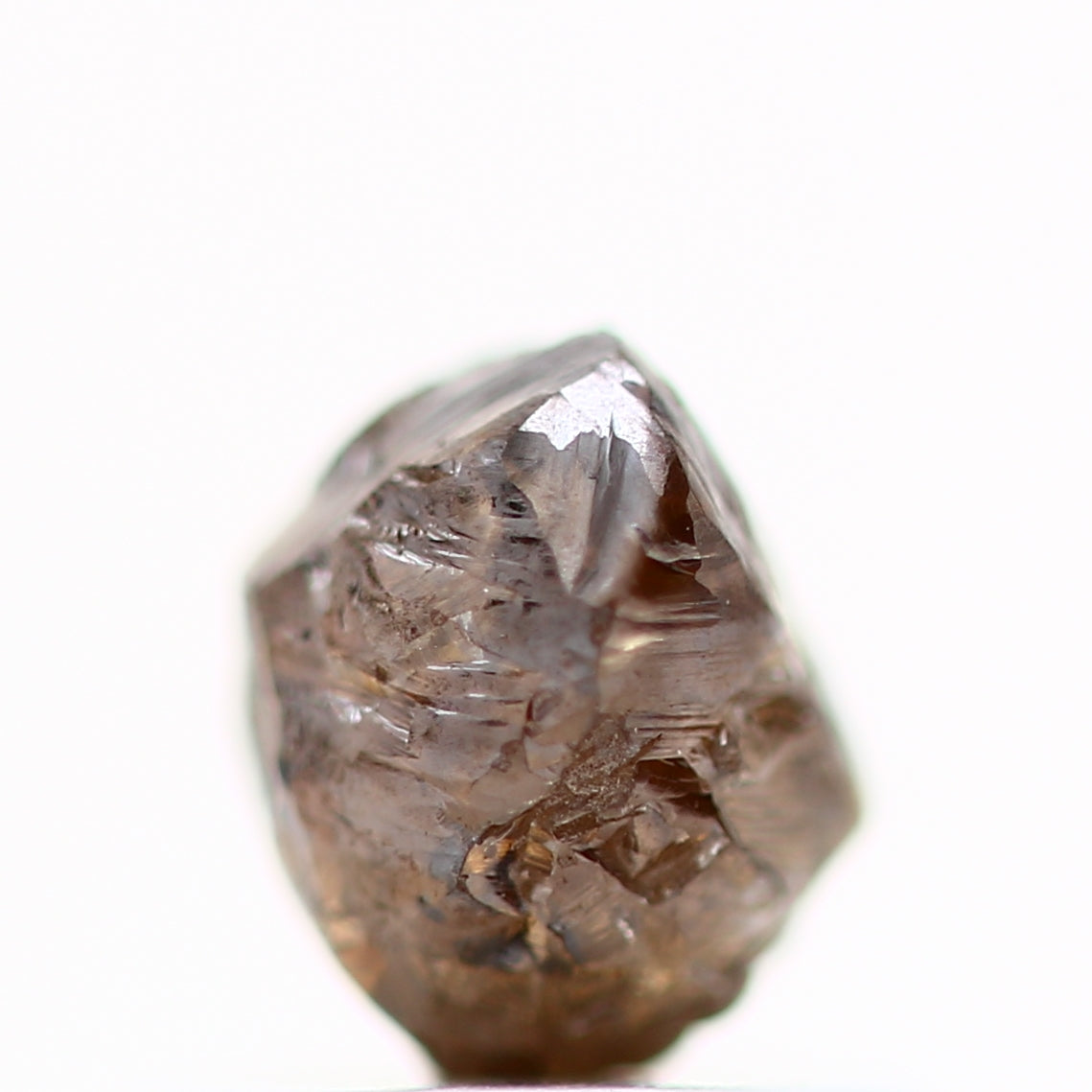 0.96 Carat Natural Fancy Cognac Brown Crystal Rough Diamond 5.20 MM - Blackdiamond