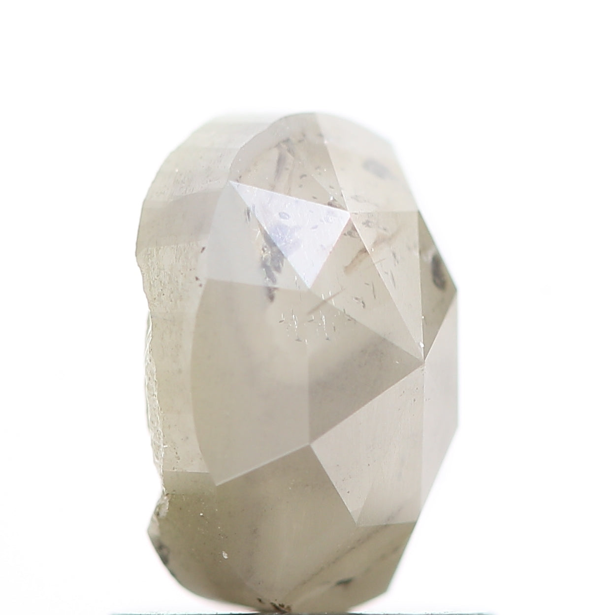 1.21 Carat Salt and Pepper Rose Cut Oval Diamond 7 MM