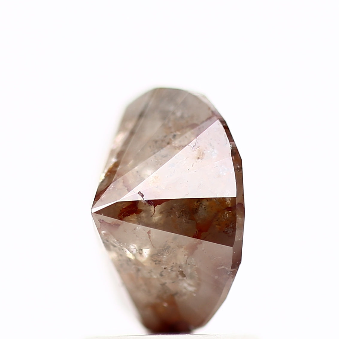 1.74 Carat Oval Diamond Cut Red Salt and Pepper Diamond 7.96 MM