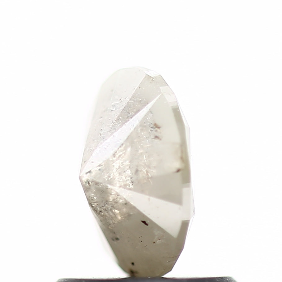 0.80 Carat Natural Milky Gray Oval Salt Pepper Diamond 6.60 MM