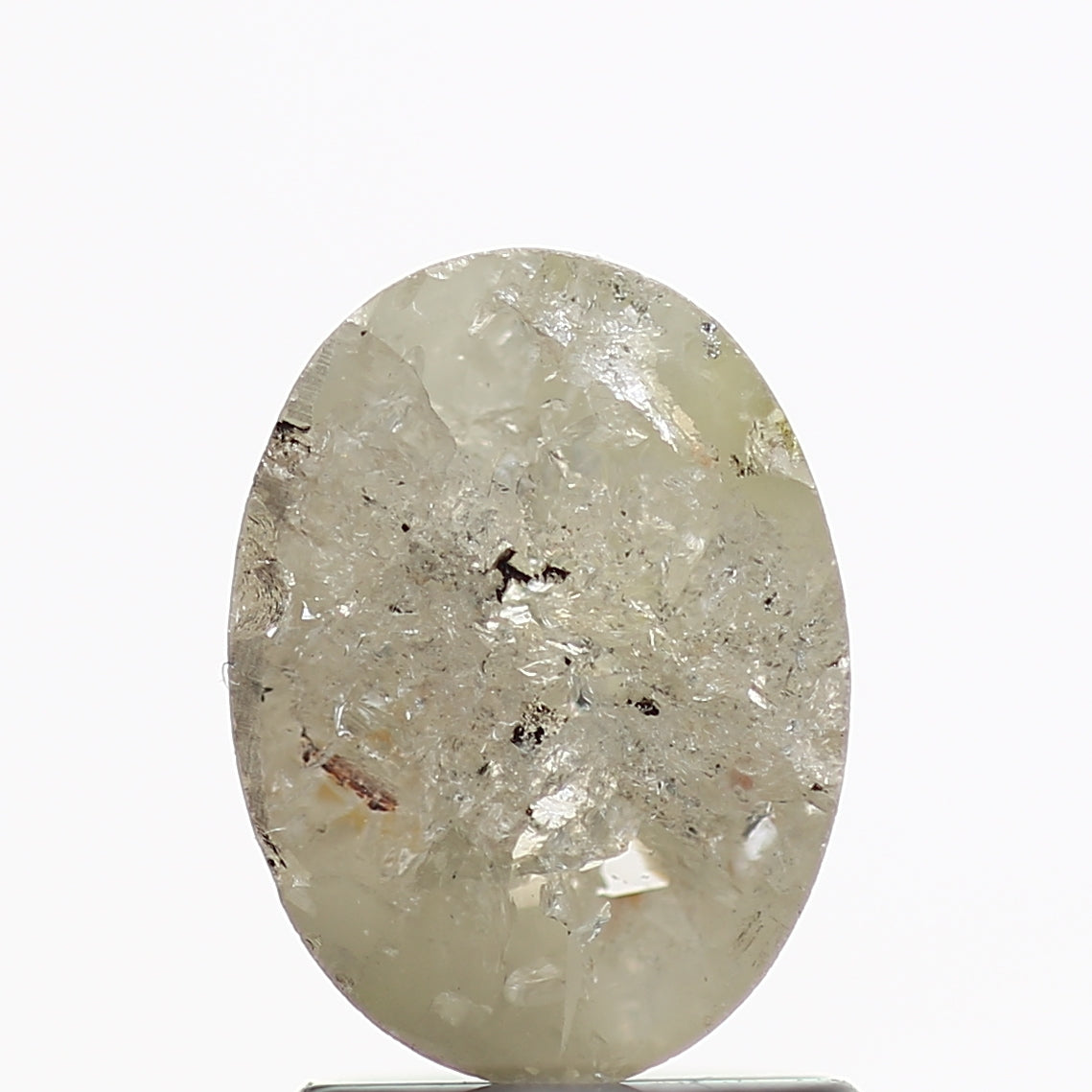 1.28 Carat Salt and Pepper Diamond Oval Gray Natural Loose Diamond 8.20 MM