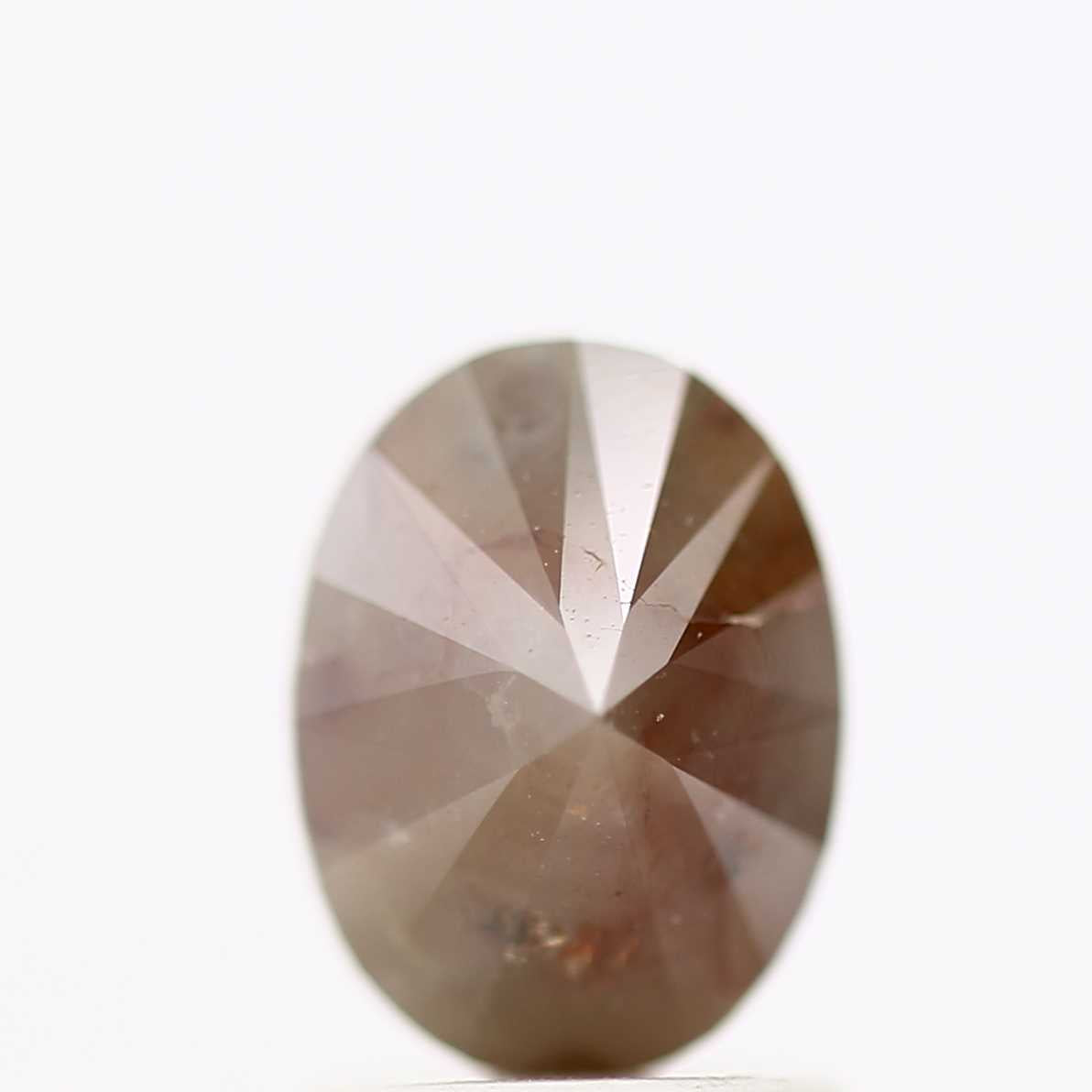 1.60 Carat Red Oval Cut Salt and Pepper Diamond 7.85 MM