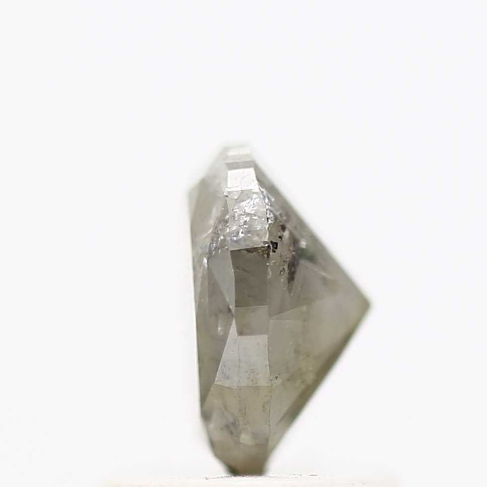 0.83 Carat Design Oval Salt Pepper Diamond Engagement Ring 6.44 MM