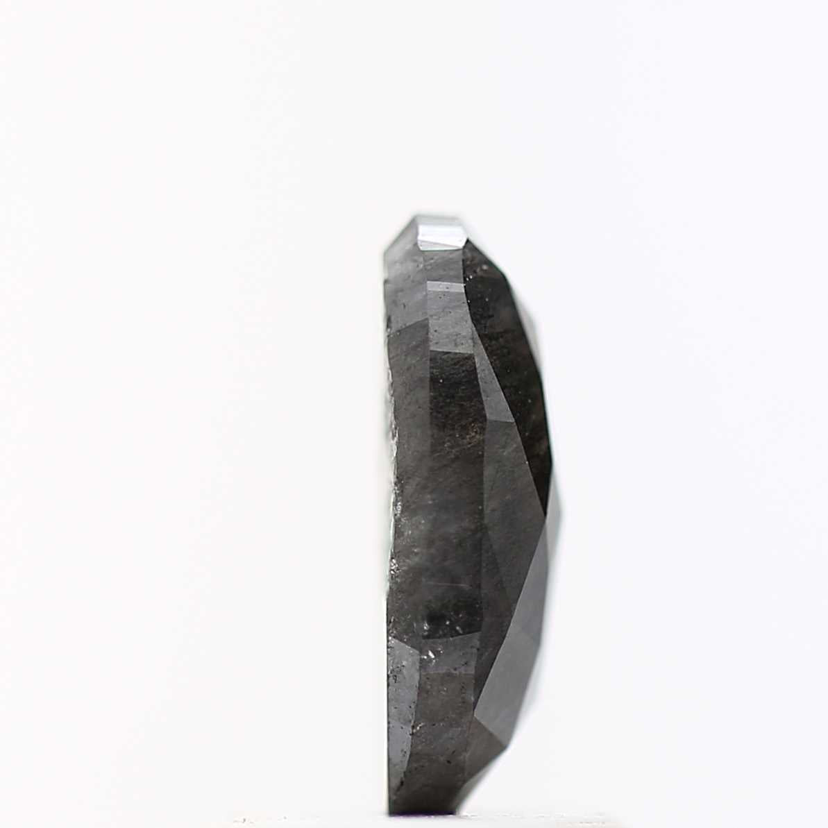 0.81 Carat Elongated Oval Cut Salt and Pepper Diamond 8.37 MM