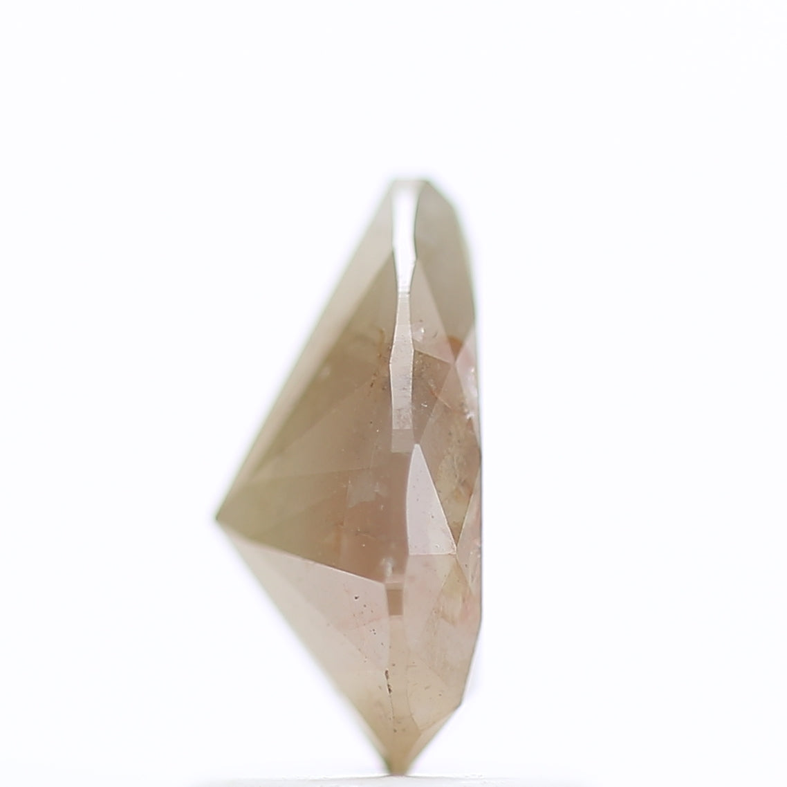 1.15 Carat Rustic Orange Gray Pear Cut Salt And Pepper Diamond 8.30 MM