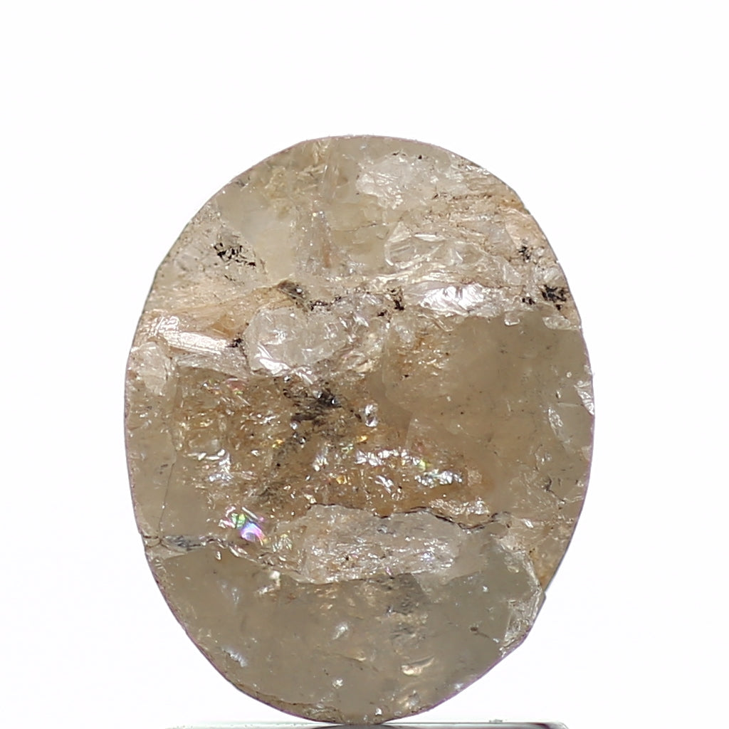 1.44 Carat Natural Oval Salt and Pepper Diamond 8 MM