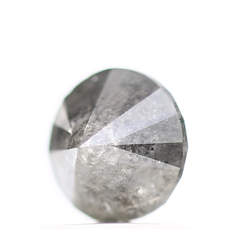 1.03 Carat Fancy Gray Round Salt and Pepper Diamond 5.81 MM - Blackdiamond