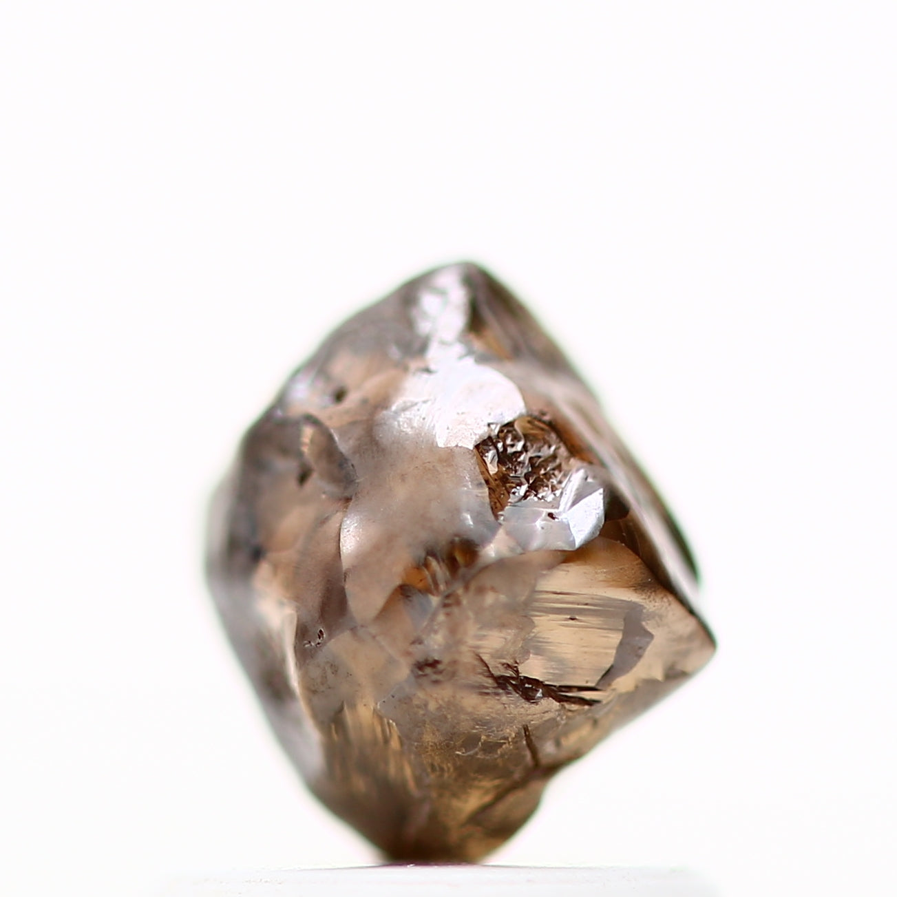 1.26 Carat Natural Cognac Brown Crystal Raw Rough Diamond 5.50 MM - Blackdiamond