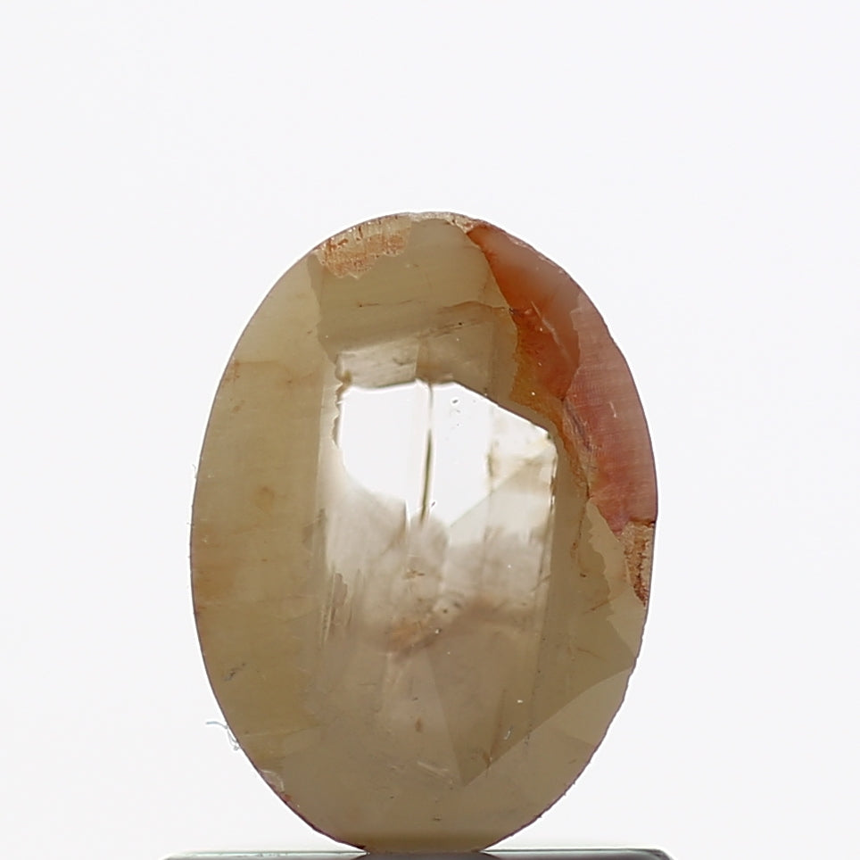 0.86 Carat Rose Cut Oval Yellow Natural Loose Diamond 7 MM