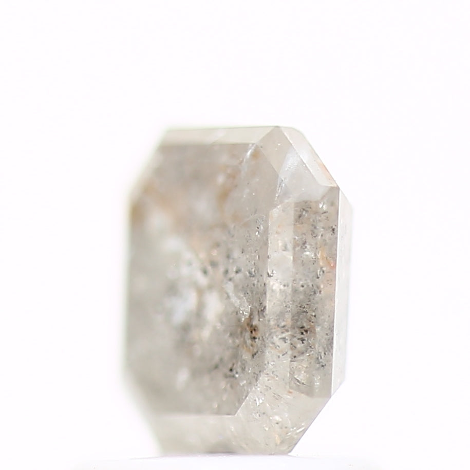 1.12 Carat 6.3 MM Natural Icy Emerald Salt and Pepper Loose Diamond - Blackdiamond