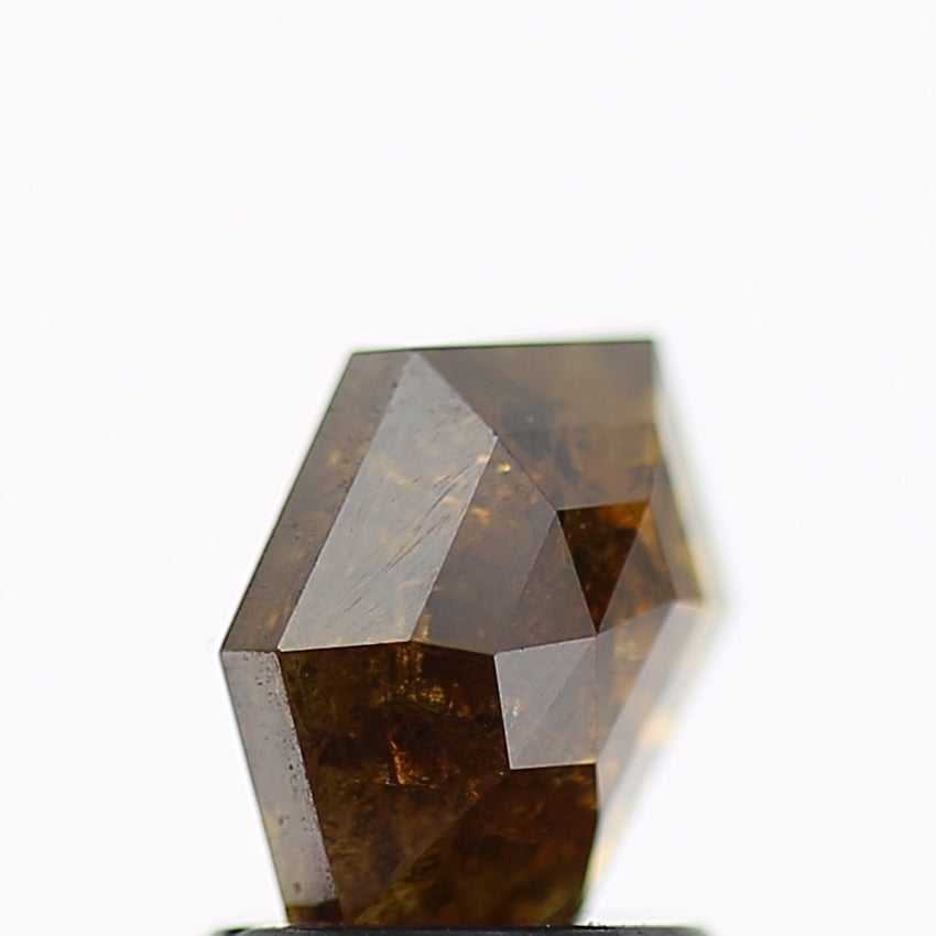 1.31 Carat Fancy Brown Hexagon Salt and Pepper Diamond 7.8 MM