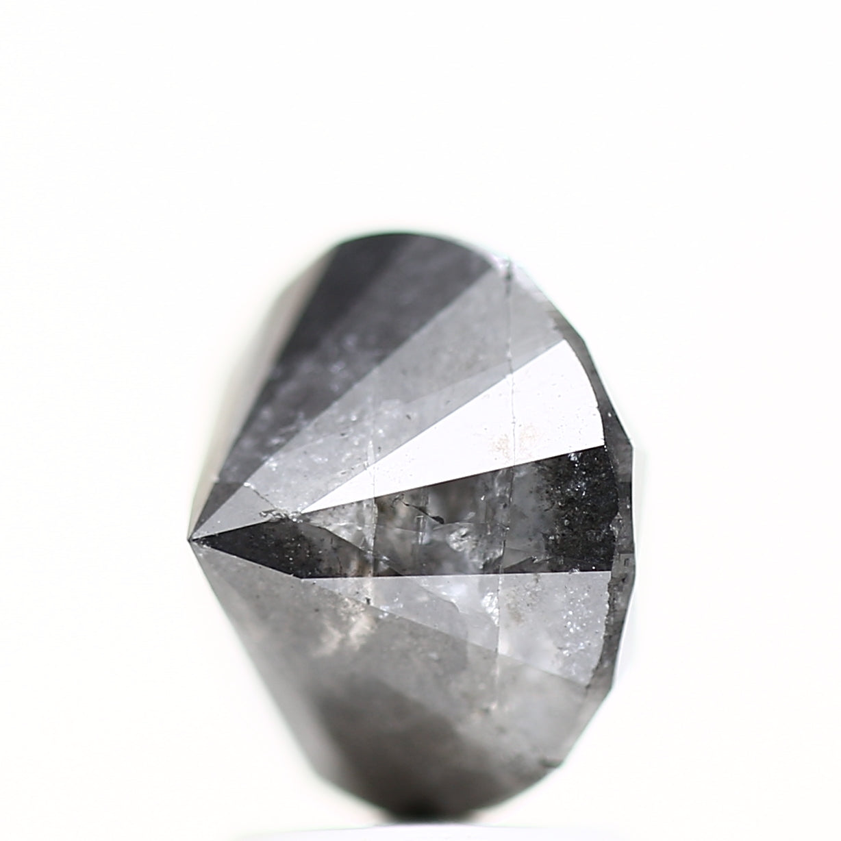 3 Carat Natural Fancy Gray Round Loose Salt and Pepper Diamond 8.3 MM - Blackdiamond