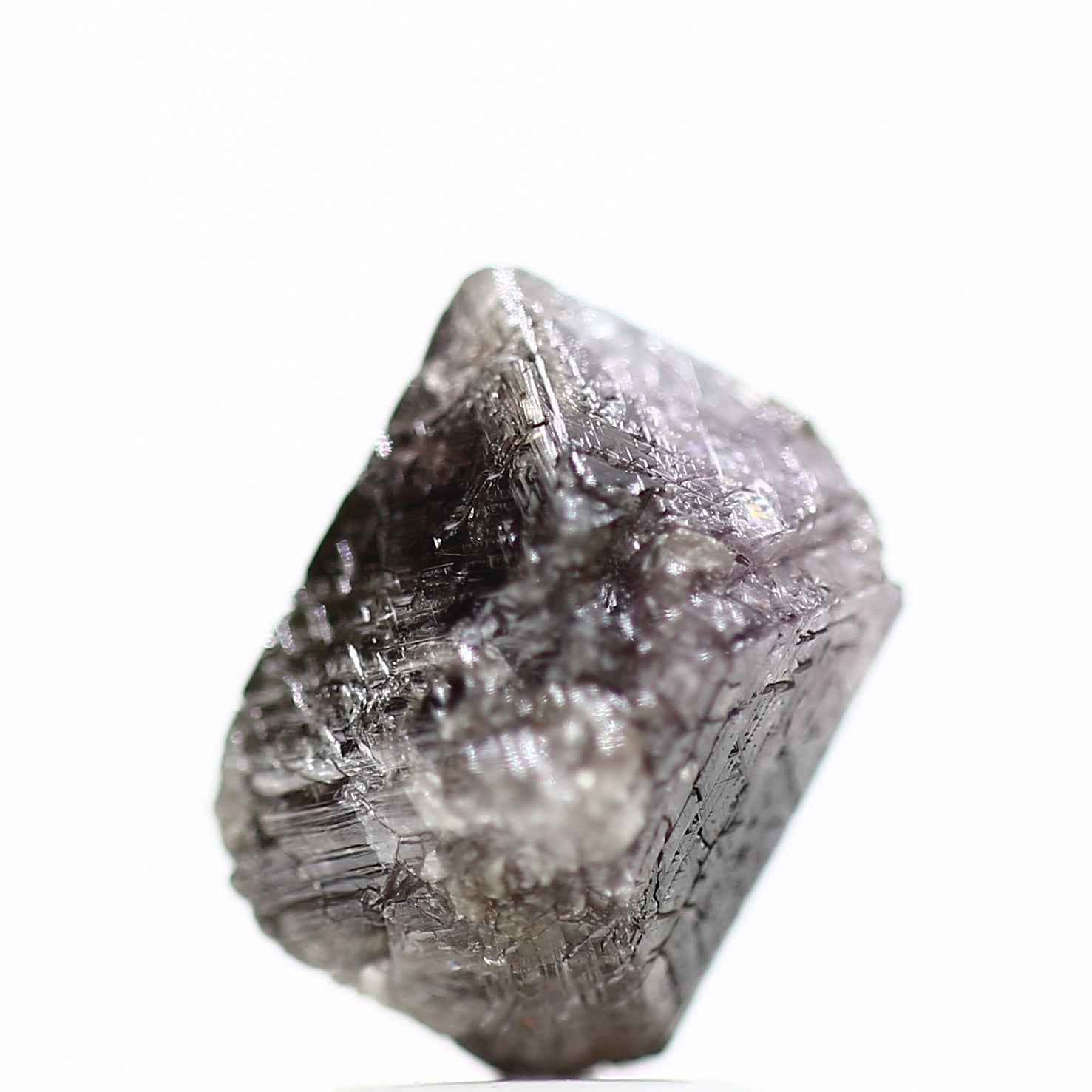 4.48 Carat Fancy Purple Pink Octahedron Rough Natural Diamond 10.90 MM - Blackdiamond