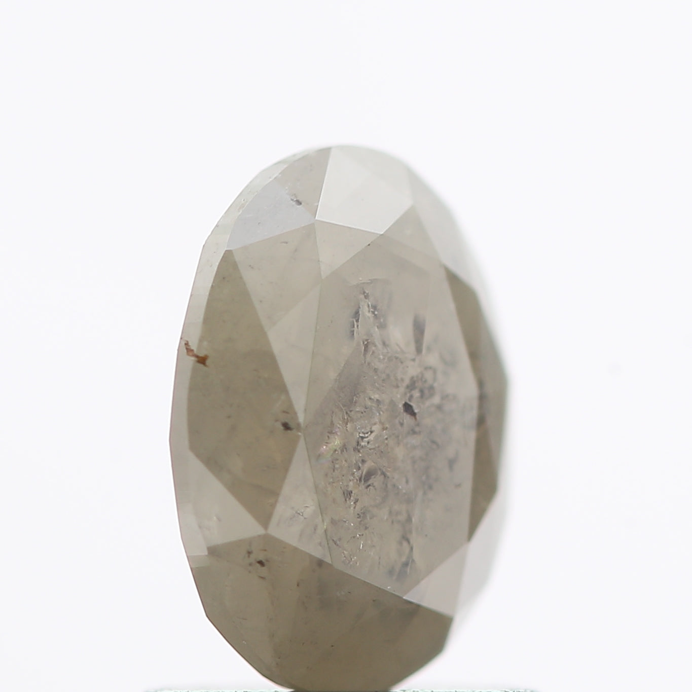 1.13 Carat Brilliant Oval Cut Salt and Pepper Diamond 7.48 MM