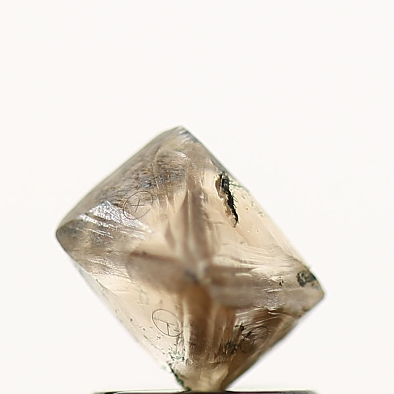 1.28 Carat Natural Brown Octahedron Raw Diamond 5.9 MM