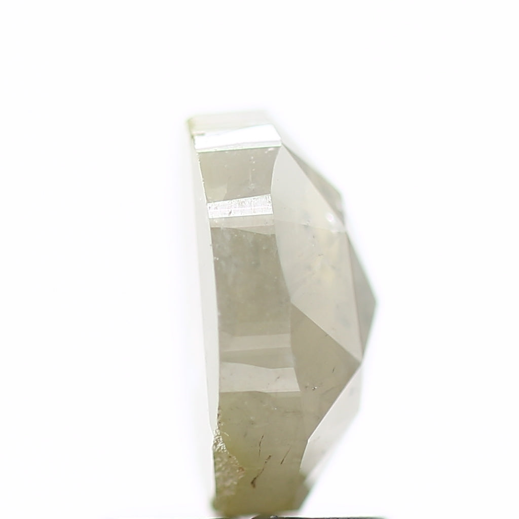 1.39 Carat Natural Salt and Pepper Oval Rose Cut Diamond 7.80 MM