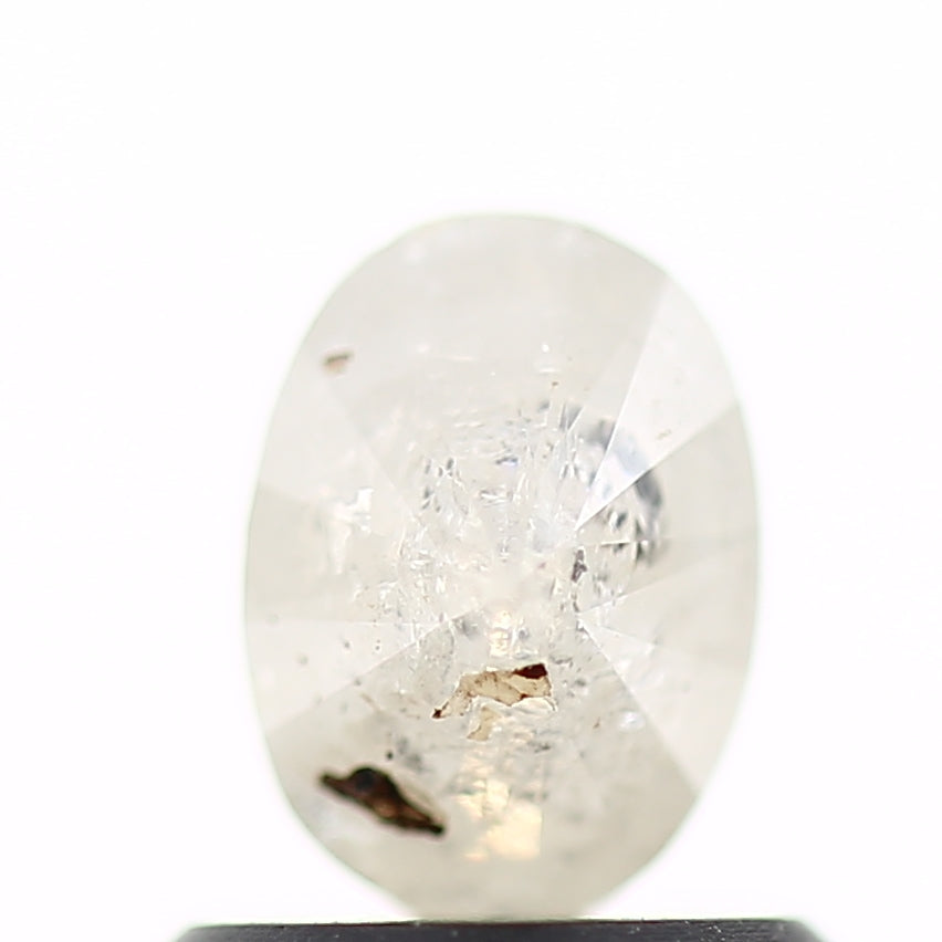 0.75 Carat Icy Gray Natural Oval Loose Diamond 6.25 MM