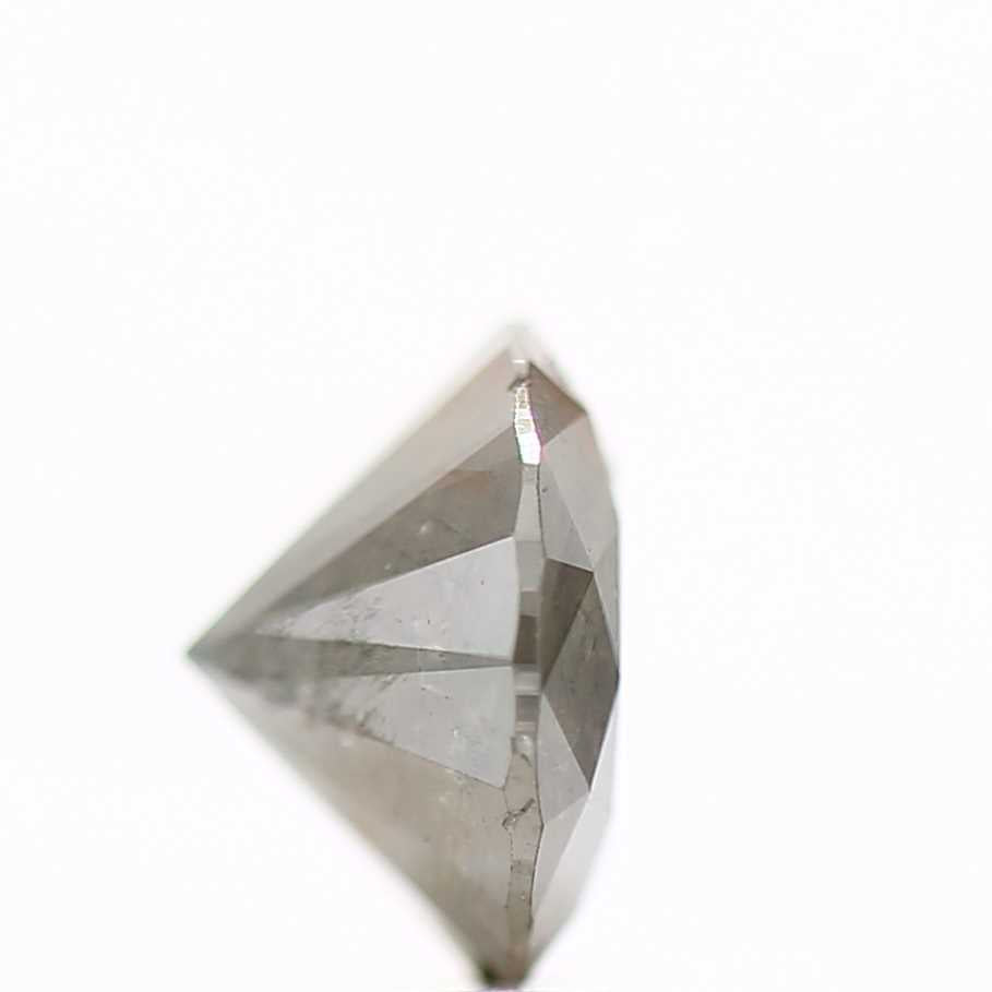 0.95 Carat Rustic Gray Diamond Round Cut Natural Loose Diamond 6.2 MM - Blackdiamond