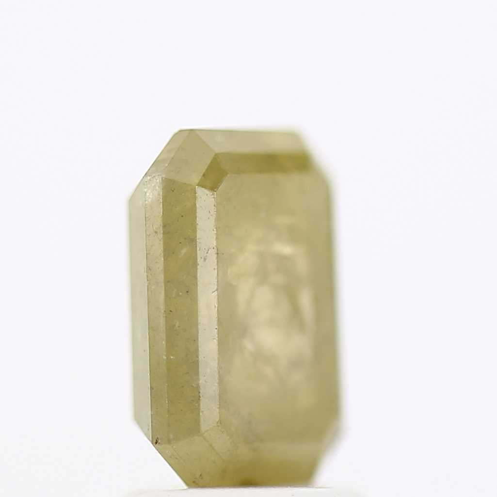 2.21 Carat 8.40 MM Natural Yellow Emerald Cut Salt and Pepper Diamond - Blackdiamond