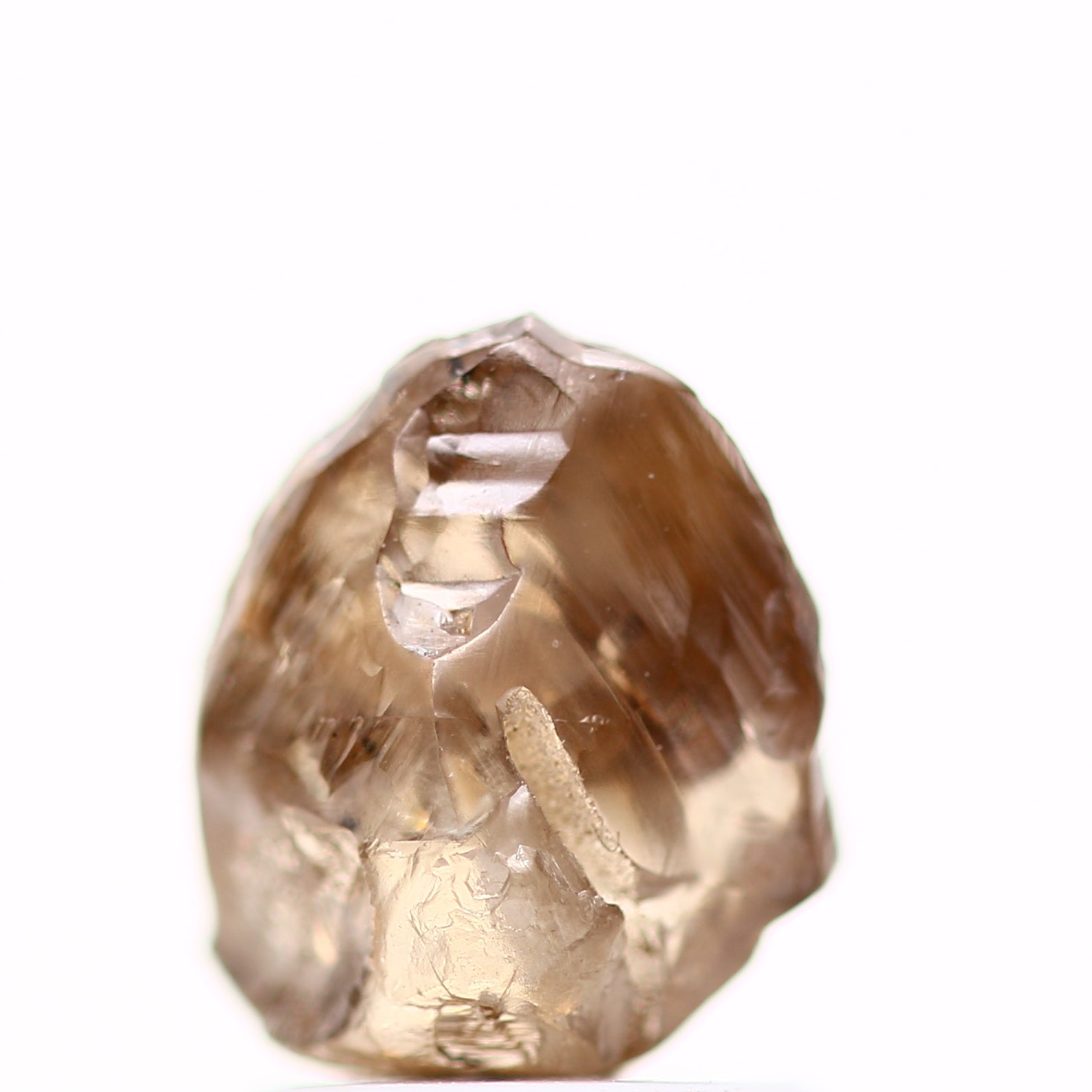 1.75 Carat Natural Cognac Brown Crystal Raw Rough Diamond 6.50 MM - Blackdiamond