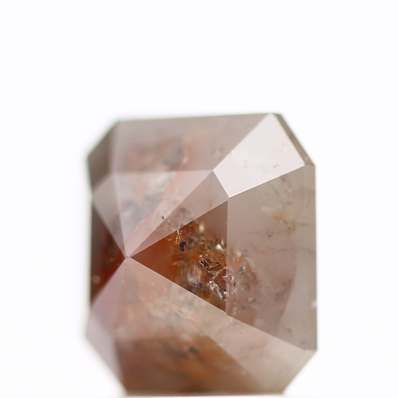 1.37 Carat 6.31 MM Natural Emerald Cut Fancy Gray Red Loose Diamond - Blackdiamond