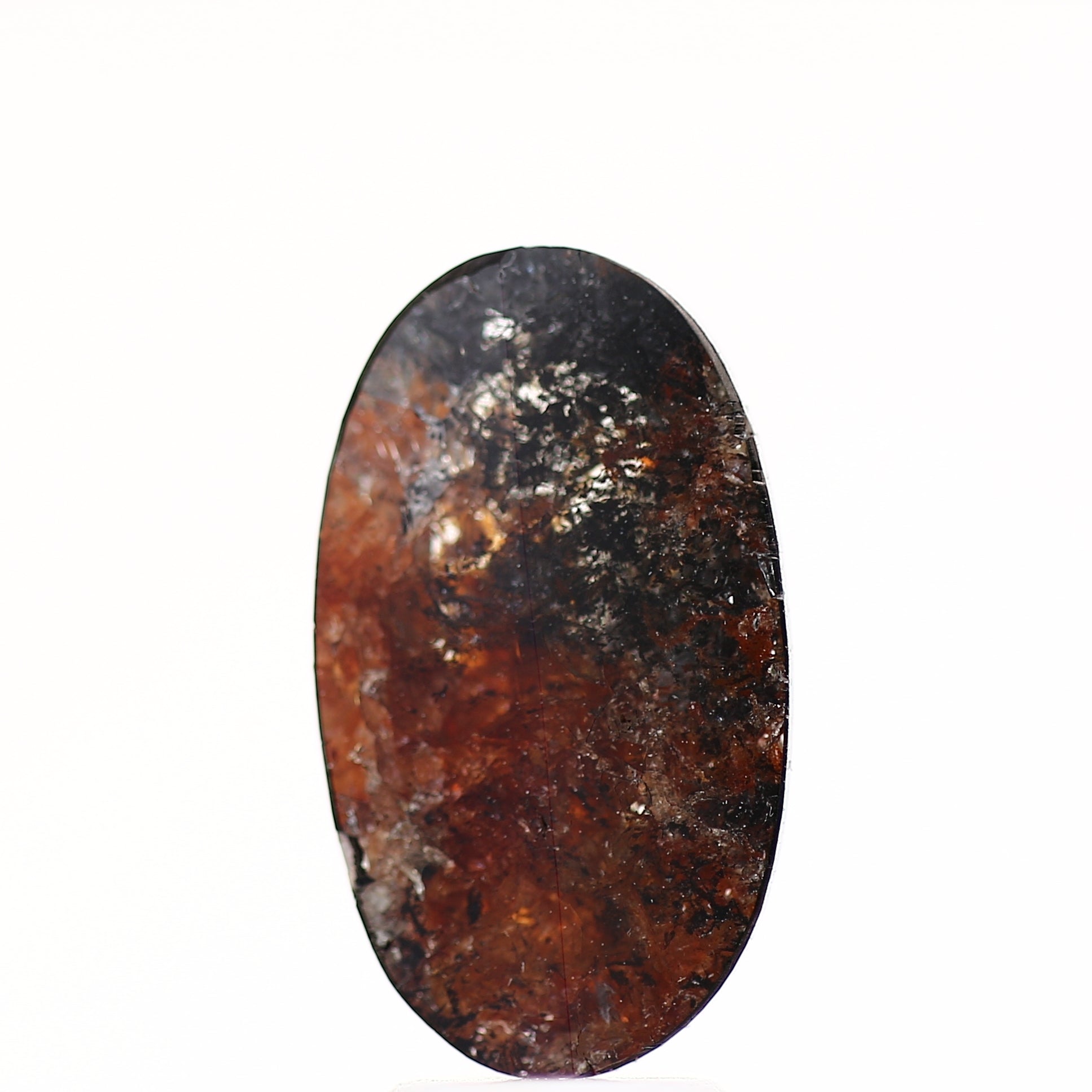 3 Carat Elongated Oval Red Salt and Pepper Diamond 14.22 MM