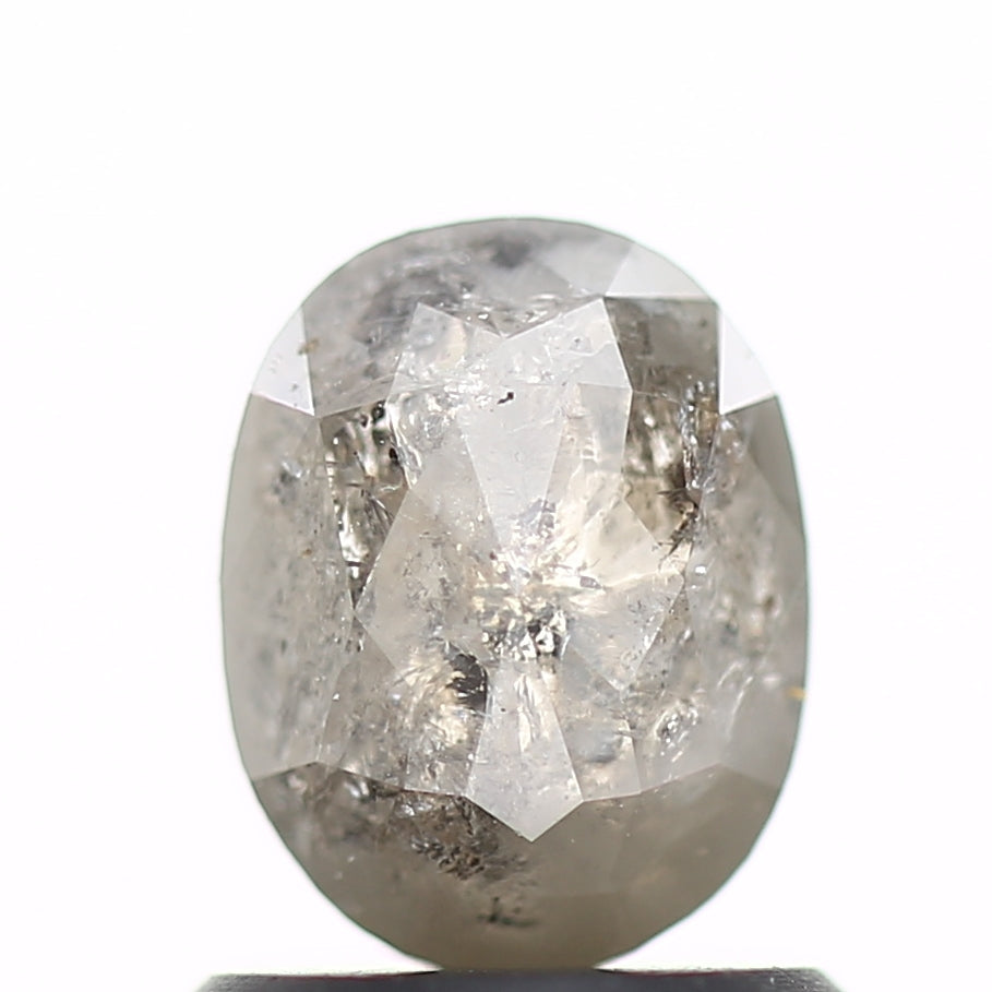 1 Carat Oval Cut Diamond For Salt Pepper Ring 6.65 Carat