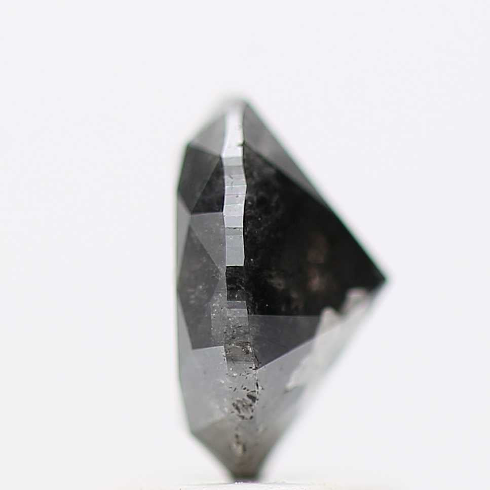 1.07 Carat Black Oval Shape Salt and Pepper Diamond 7.12 MM