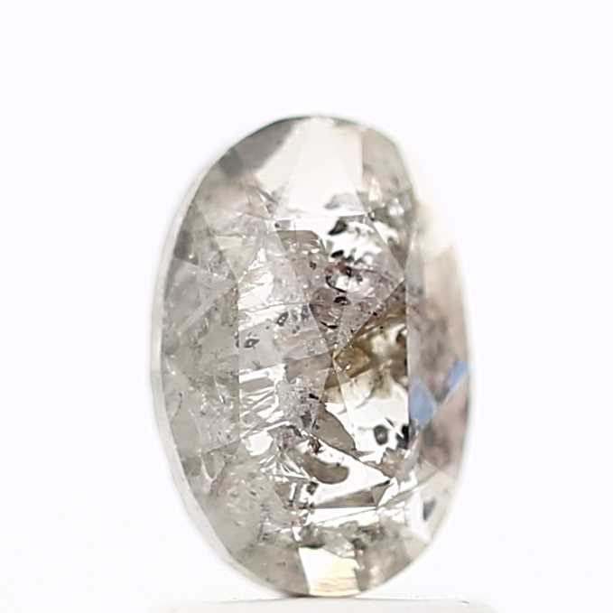 0.91 Carat Oval Shape Salt and pepper Diamond 7.82 MM