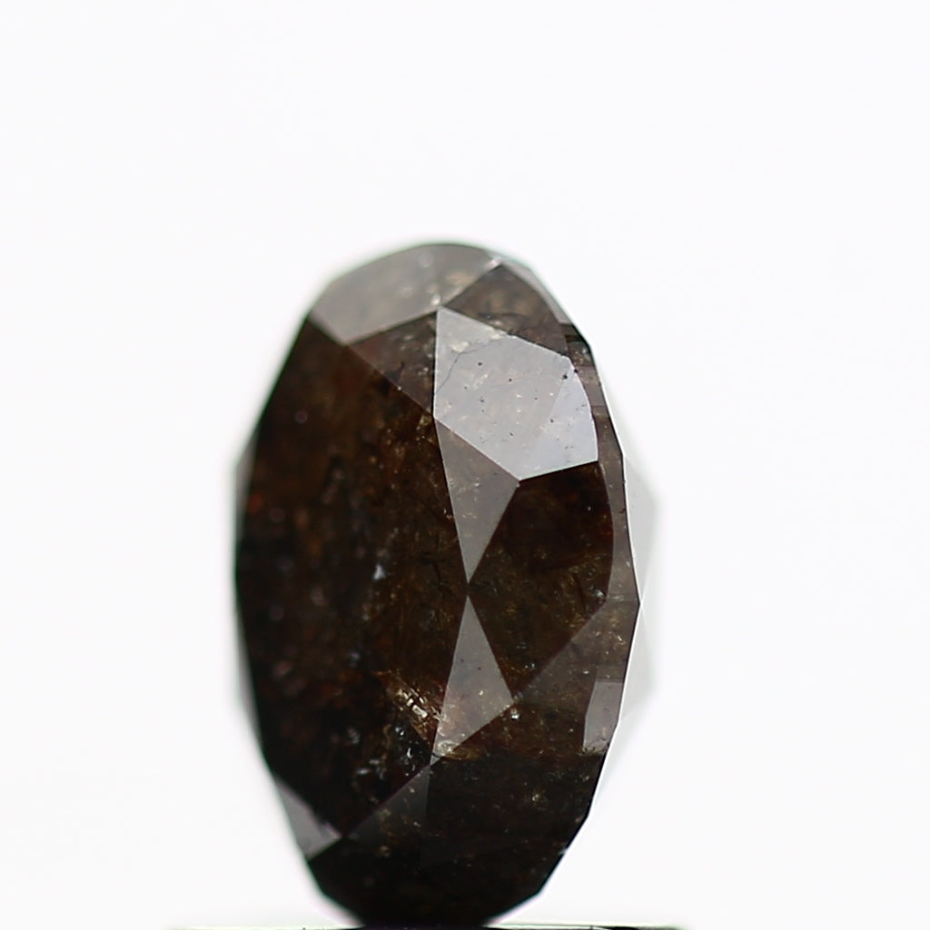 1.27 Carat Oval Double Cut Salt and Pepper Loose Natural Diamond 7.2 MM