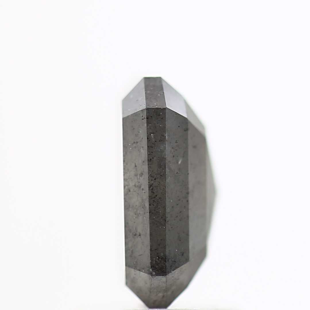 1.67 Carat 7.63 MM Fancy Gray Emerald Cut Salt and Pepper Diamond - Blackdiamond