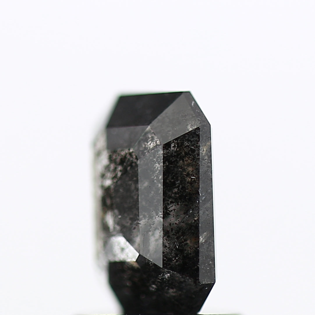 1.18 Carat 7.20 MM Galaxy Black Emerald Salt and Pepper Diamond