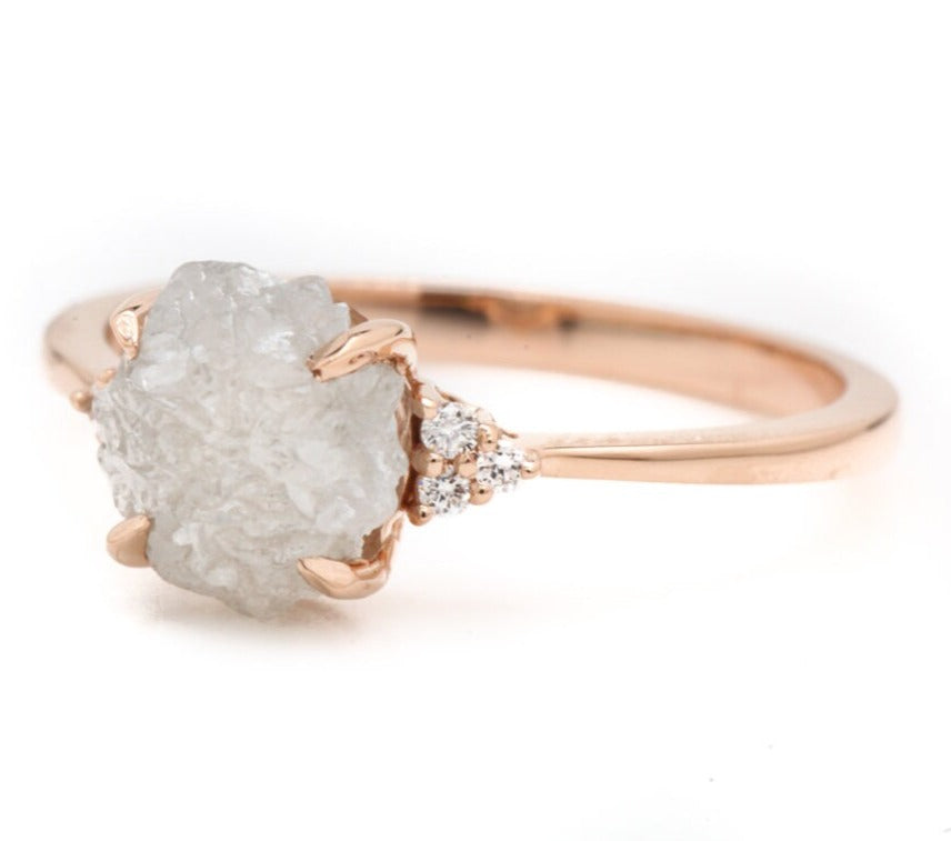 Rustic Rough Diamond Alternative Ring